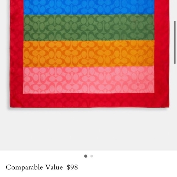 🧣🌈COACH COLOR BLOCK 🧣 SCARF 🌈 - Picture 3 of 3